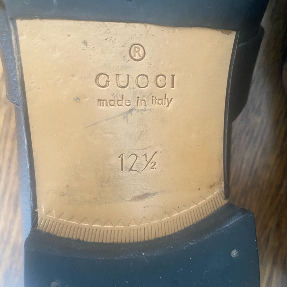 Gucci Black Leather Loafers with Silver Buckle - Picture 7 of 7